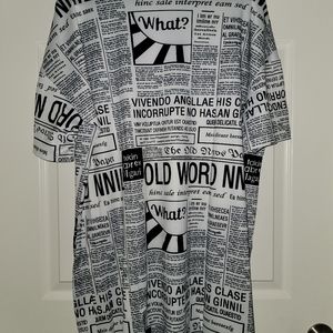 Newsprint T-shirt Dress